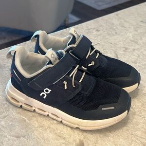 On Running Kids' Navy and White Sneakers